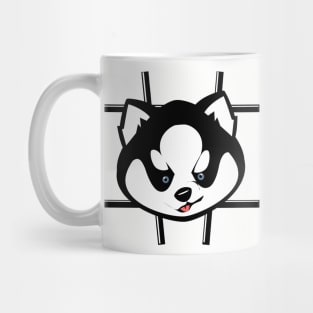 Husky Black stuck Mug